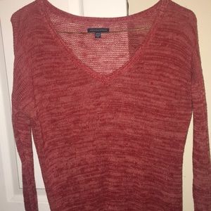 Wide V neck sweater